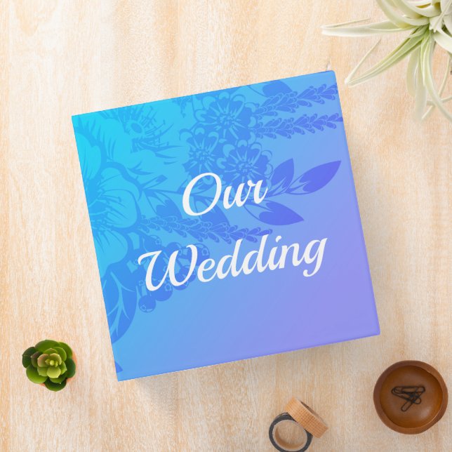 Elegant Floral Watercolor 3 Ring Binder (In Situ)