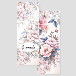 Elegant Floral Watercolor Bookmarks