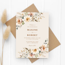 Elegant Floral Watercolor Botanical Wedding