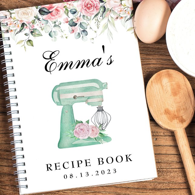 Elegant Floral Watercolor Bridal Recipe Book (Creator Uploaded)