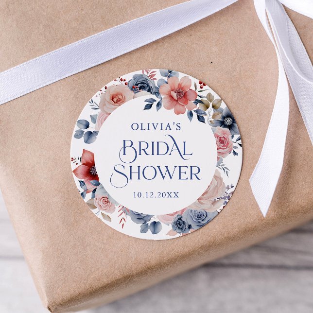 Elegant Floral Watercolor Bridal Shower Sticker (Creator Uploaded)