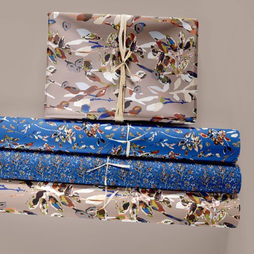 Elegant Floral Watercolor Gift Wrapping Paper Sheets