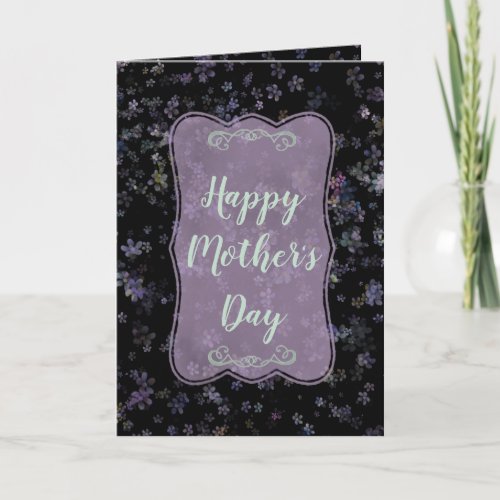 Elegant Floral Watercolor in Lavender Mothers Day Card