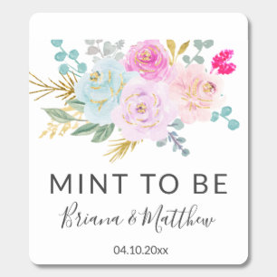 Elegant Floral Watercolor Mint Wedding