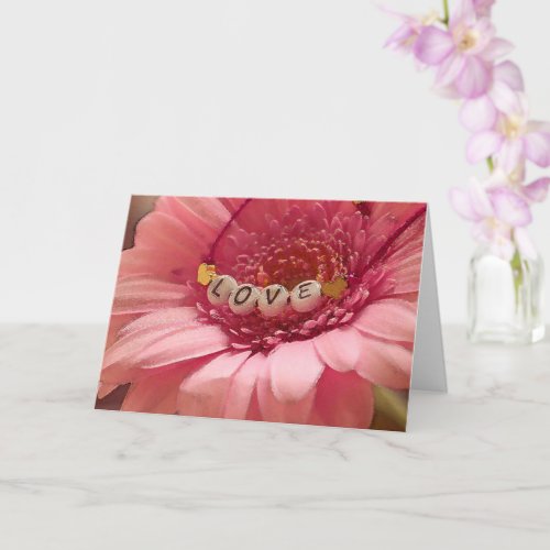 Elegant Floral Watercolor Valentines Card
