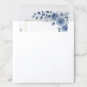 Elegant Floral Watercolor Wedding Envelope Liner