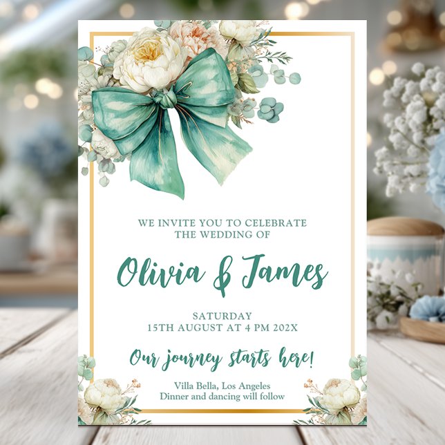 Elegant floral watercolor wedding invitation (Creator Uploaded)