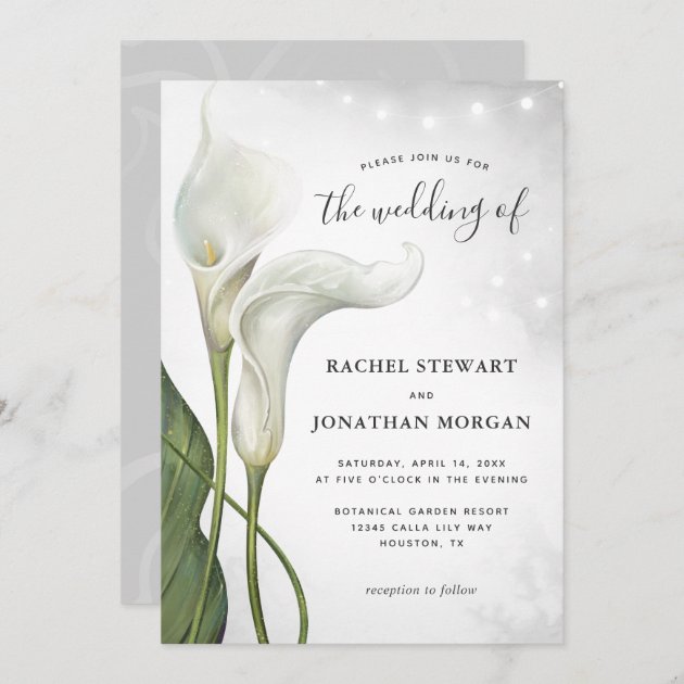 Calla lily hot sale wedding invitations