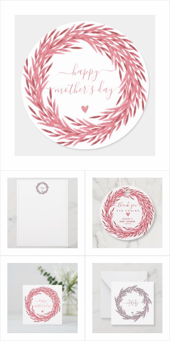 Elegant Floral Watercolor Wreaths