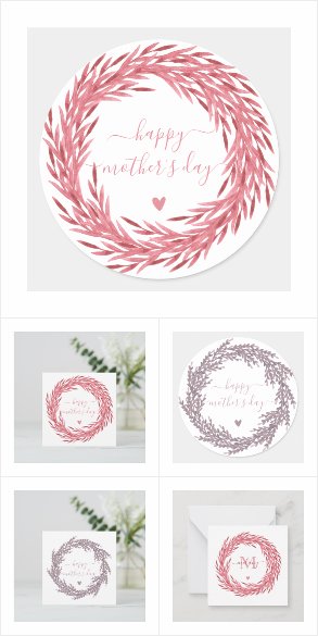 Elegant Floral Watercolor Wreaths