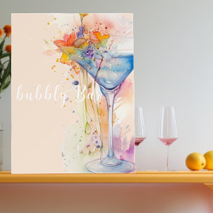 elegant floral  watercolour  Bridal shower sign