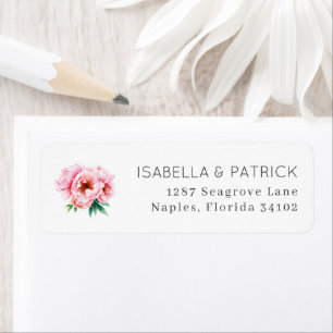 Elegant Floral Wedding Address Label