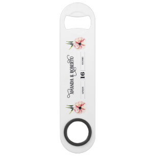 Elegant Floral Wedding Bottle Opener