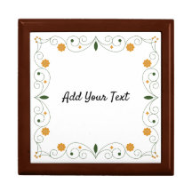 Elegant Floral Wedding Custom Jewerly Keepsake