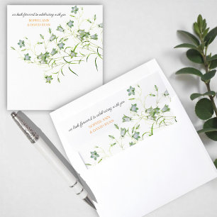 Elegant Floral Wedding Envelope Liner