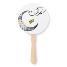 Elegant Floral Wedding Hand Fan – Mr & Mrs Design