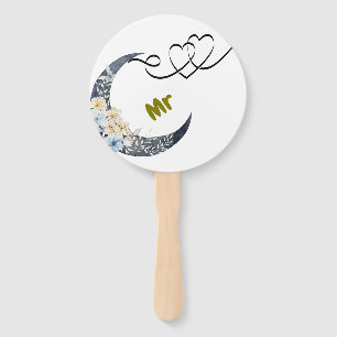 Elegant Floral Wedding Hand Fan – Mr & Mrs Design