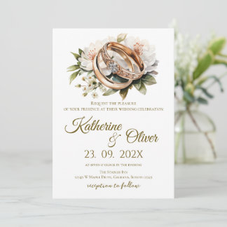 Elegant Floral Wedding Invitation