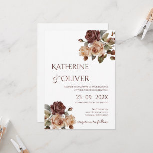 Elegant Floral Wedding Invitation