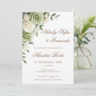 Elegant Floral Wedding Invitation