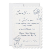 Elegant Floral Wedding Invitation