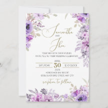 Elegant Floral Wedding Invitation