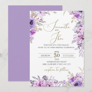 Elegant Floral Wedding Invitation