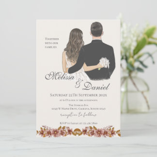 Elegant Floral Wedding Invitation