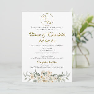 Elegant Floral Wedding Invitation