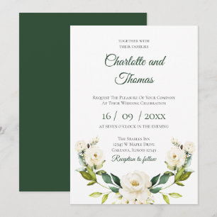 Elegant Floral Wedding Invitation