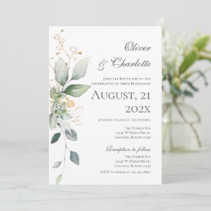 Elegant Floral Wedding Invitation