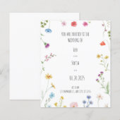Elegant Floral Wedding Invitation (Front/Back)
