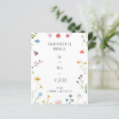 Elegant Floral Wedding Invitation (Standing Front)