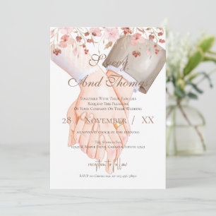 Elegant Floral Wedding Invitation