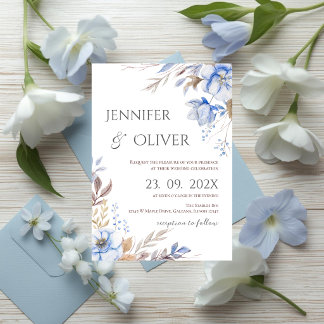 Elegant Floral Wedding Invitation
