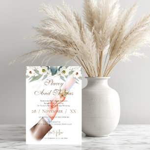 Elegant Floral Wedding Invitation