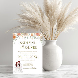 Elegant Floral Wedding Invitation
