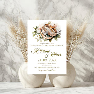 Elegant Floral Wedding Invitation