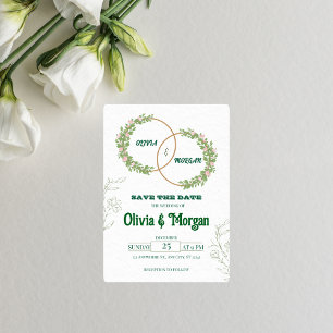 Elegant Floral Wedding Invitation