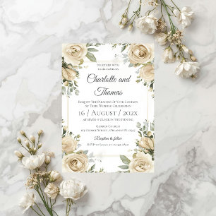 Elegant Floral Wedding Invitation
