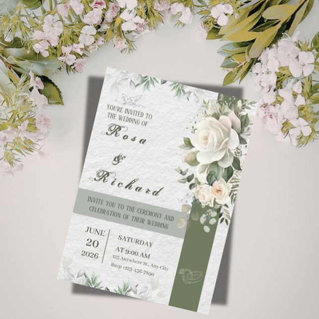 Elegant Floral Wedding Invitation  (Creator Uploaded)