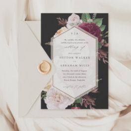 Elegant Floral Wedding Invitation