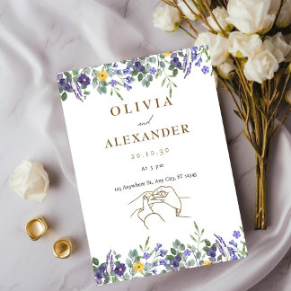 Elegant Floral Wedding Invitation