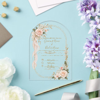 Elegant Floral Wedding Invitation