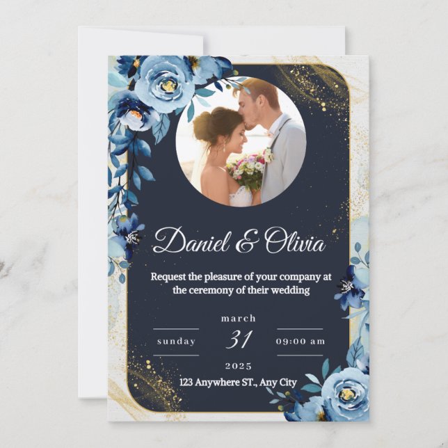 🌸 Elegant Floral Wedding Invitation 🌸 (Front)