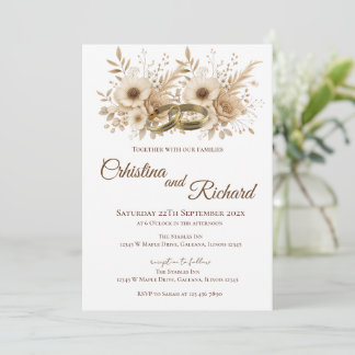 Elegant Floral Wedding Invitation