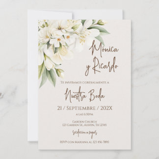 Elegant Floral Wedding Invitation
