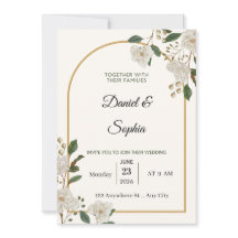 Elegant Floral Wedding Invitation