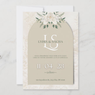 Elegant Floral Wedding Invitation | Arch Design