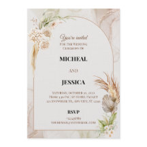 Elegant Floral Wedding Invitation Card